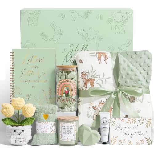 New Mom Care Package Postpartum Essential Pregnancy Gifts for New Mom to Be | Postpartum After Birth Essentials Kit Pregnancy Gift Basket for Expecting Pregnant First Time Mom Gender Reveal Push Present