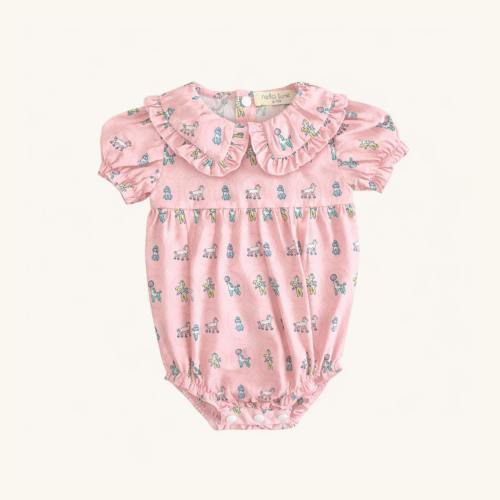 Ruffle Trim Baby Bubble in Poodle