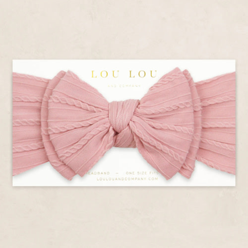 Cable Knit Headband - Rose