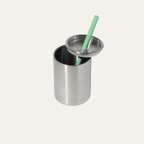 8oz Stainless Steel Baby Sippy Cup with Extra Silicone Lid