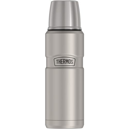 THERMOS Stainless King Vacuum-Insulated Compact Bottle, 16 Ounce, Matte Steel
