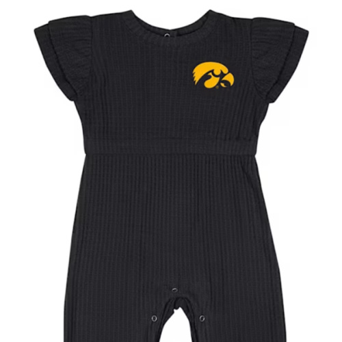 Colosseum Iowa Hawkeyes Baby BLACK Beautopia Romper - 150324724