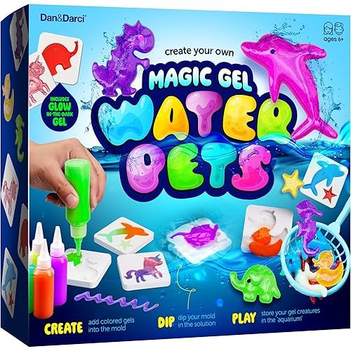Dan&Darci Aqua Fairy Water Gel Kit for Kids - Gifts for Girls - Magic Elf Toy Kits - Waters Pets - DIY Squishy Maker Set - Craft for Kids - Make Your Own Squishies Toys Crafts - Gifts for Boys & Girls