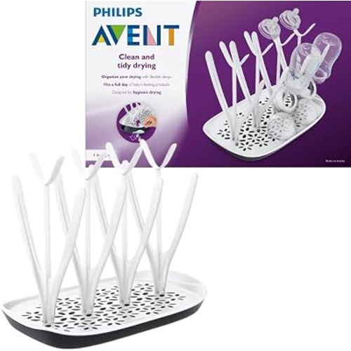 Philips Avent Baby Bottle Drying Rack, White