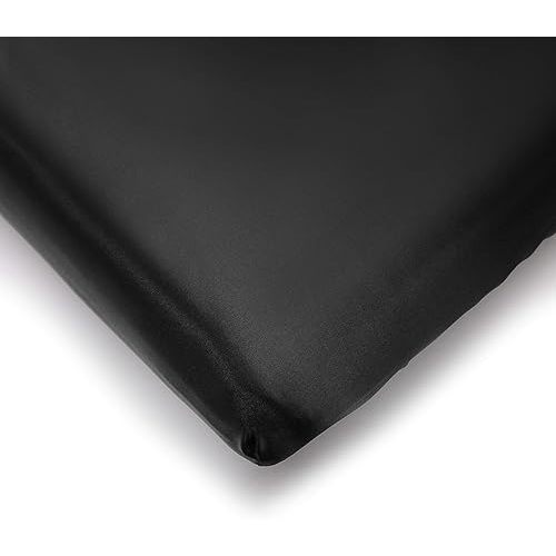 Pro Goleem Satin Pack n Play Playard Sheet Great for Baby Hair Soft Silk Feeling 27x39 Inch Fitted Portable Mini Crib Sheet Playard Mattress Cover Unisex Black Gift for Boys and Girls