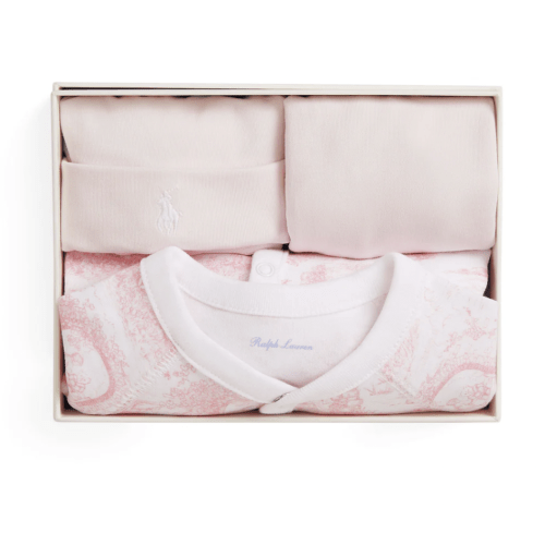 3-Piece Box Set in Pink Toile | Over The Moon