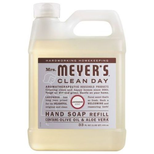 Mrs. Meyer's Clean Day Lavender Liquid Hand Soap Refill - 33 fl oz: Aluminum-Free, Contains Aloe, Paraben-Free