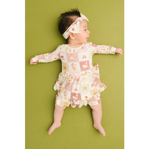 Storybook Picnic Long Sleeve Bodysuit Bamboo Dress