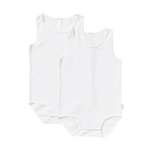 Buy Baby Wonderbodies Singletsuit 2 Pack in White Online | BONDS