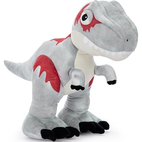 20-Inch Big Standing Dinosaur Stuffed Animal with Weighted Feet, T-Rex Stuffed Dinosaur Plush Toy for Boys & Dino Lovers, Giant Dino Plush for Christmas, Birthday, Party and Decor