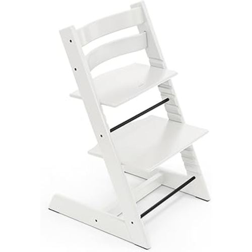 Tripp Trapp Chair from Stokke, White - Adjustable, Convertible Chair for Toddlers, Children & Adults - Convenient, Comfortable & Ergonomic - Classic Design