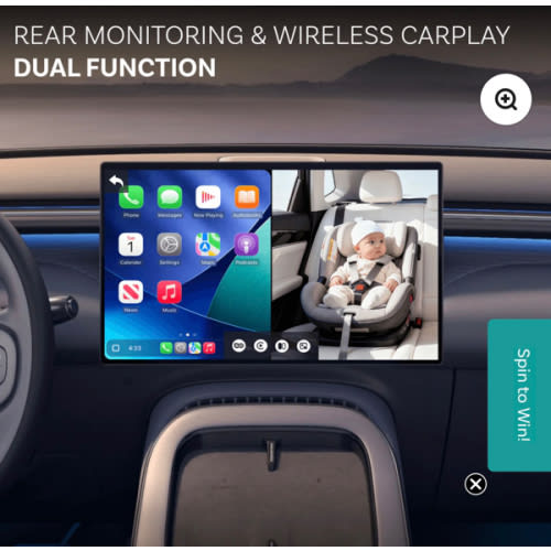 Ottocast Cabin Care Wireless CarPlay Adapter with Rear Seat Monitor