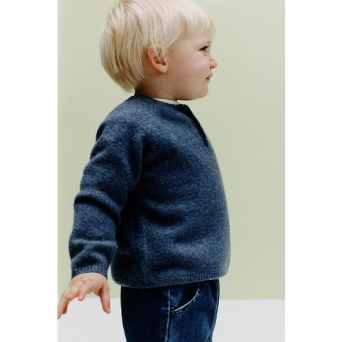 KNIT HENLEY JUMPER - Mid-blue | ZARA United States