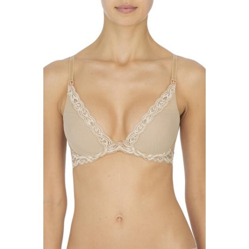 Feathers Lace Plunge Nursing T-Shirt Bra, 34C