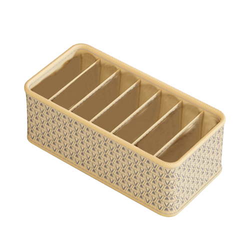 XYAIYT Drawer Storage Organizer, 32x16x11CM Compartmented Storage Box, Without Deformation Storage Container Bin for Socks Underwear, Beige