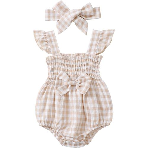 Renotemy Newborn Infant Baby Girl Clothes Rompers Summer Jumpsuits Short Sleeve Romper Infant Baby Clothes Girl