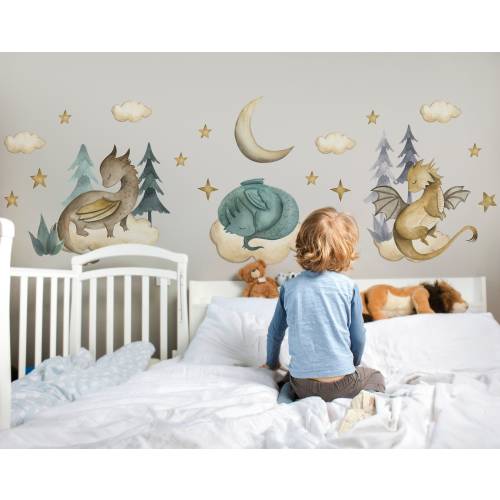 Dragon Nursery Wall Decals: Whimsical Baby Room Decor