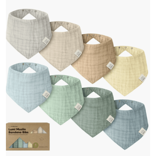 Lumi Muslin Bandana Bibs
