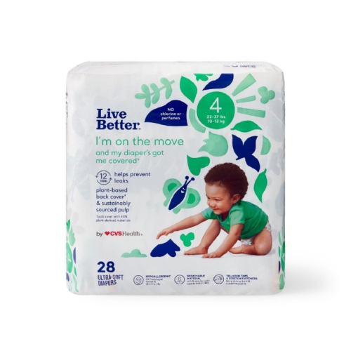 Live Better by CVS Diapers, Size 4 , 28 CT