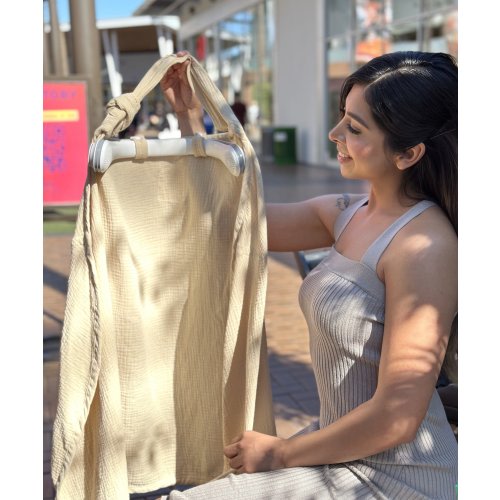 The Lady Alpha Nursing Cool Cover with Built-in Fan | Champagne Mami — As Seen On Shark Tank - Lady Alpha -The Nursing Cool Cover