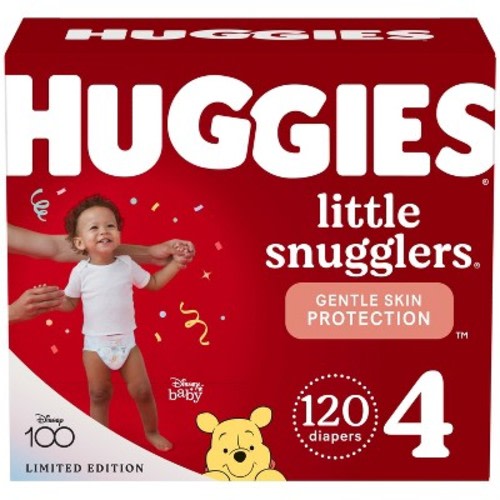 Huggies Little Snugglers Baby Diapers – (Select Size and Count), Size: 4