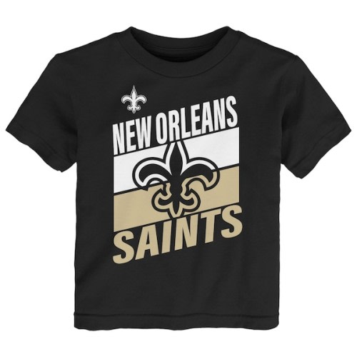 Toddler New Orleans Saints Outerstuff Black Teamwork T-Shirt
