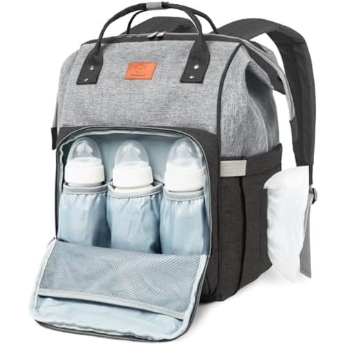 KeaBabies Baby Diaper Bag Backpack, Baby Bag for Boys, Girls (Graphite)
