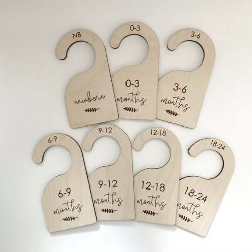 Baby Closet Dividers  Nursery Closet Clothes Dividers  Wood