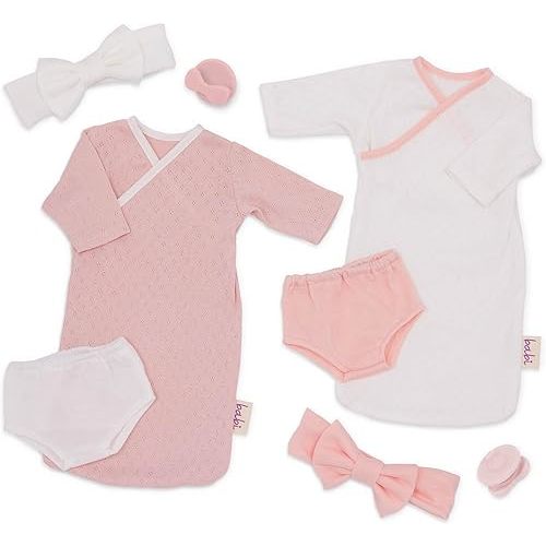 LullaBaby – 14-Inch Baby Doll Clothing Set – Blanket Sleepers – Pacifier Accessories – Pretend Play 2+ Years– Baby Doll Sleep Sacks Outfit