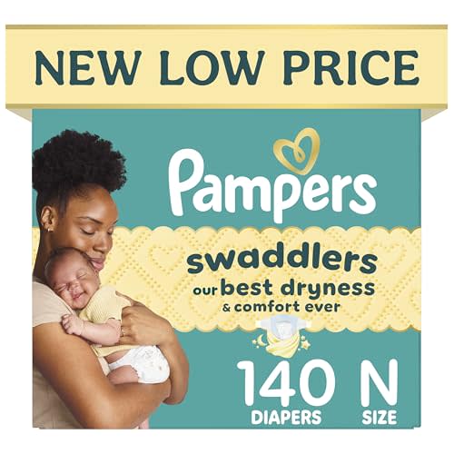 Swaddlers Newborn Diapers, Size Newborn (up to 10 lbs), 140 Count, Fragrance Free, Hypoallergenic, Absorbent, Pediatrician Recommended, Skin Safe