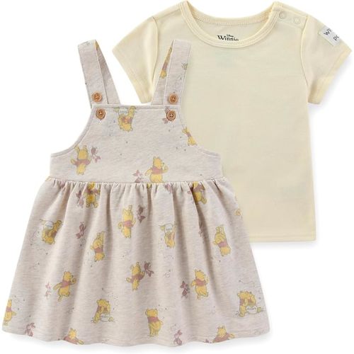 Disney Winnie the Pooh Baby Girls Jumper Dress with Shirt 2 Piece Set for Infant