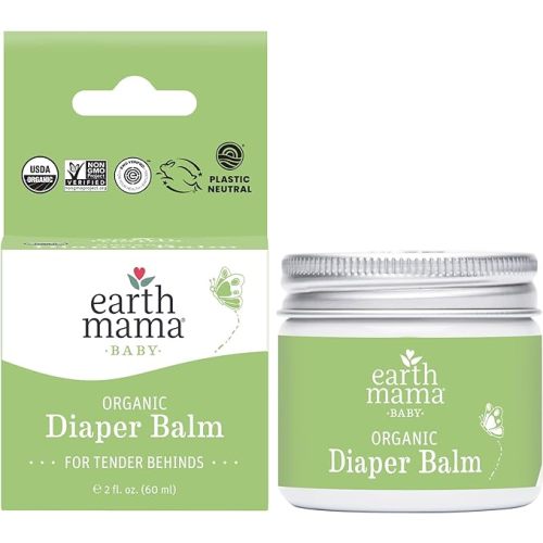 Earth Mama Organic Diaper Balm 2-Ounce | Diaper Cream for Baby | EWG Verified, Petroleum & Artificial Fragrance-Free with Calendula for Sensitive Skin - 2 Fl Oz (Pack of 1)