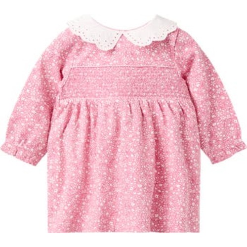 Floral Peter Pan Collar Smocked Dress, 6-12M