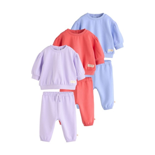 6-Pack Assorted Sweatshirt & Sweatpants Set, 3-6M