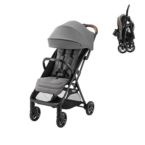 Graco Ready2Jet Compact Stroller Overhead Friendly Compact Travel Stroller with Automatic Fold, Kingston