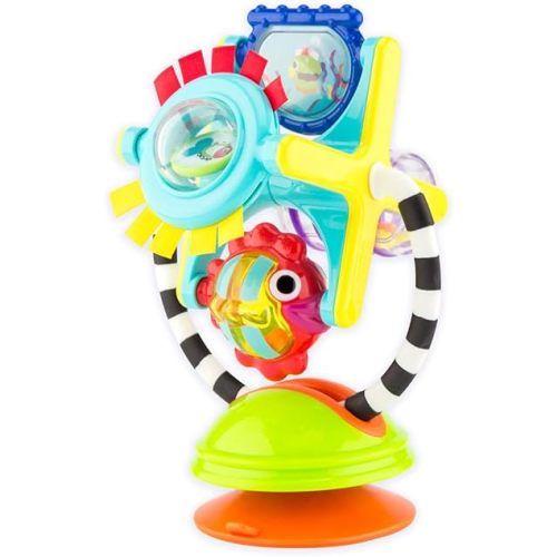 Sassy Fishy Fascination Station 2-in-1 Suction Cup High Chair Toy, Developmental Tray Toy for Early Learning, Ages 6+ Months