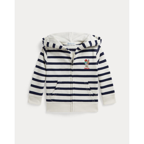 Polo Bear Striped Fleece Hoodie