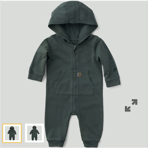 Boys' Long Sleeve Re-Engineered Garment Dye Hooded Coverall (Baby) | Gear | Carhartt