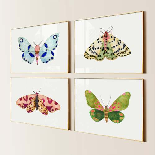 Moths To A Flame ~ Set of 4