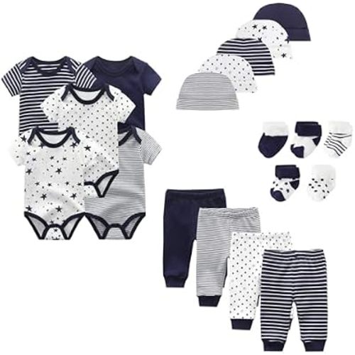 JELYLOVE Unisex 19 Pack Baby Boy Girl Layette Sets Infant Boy Girl Clothes