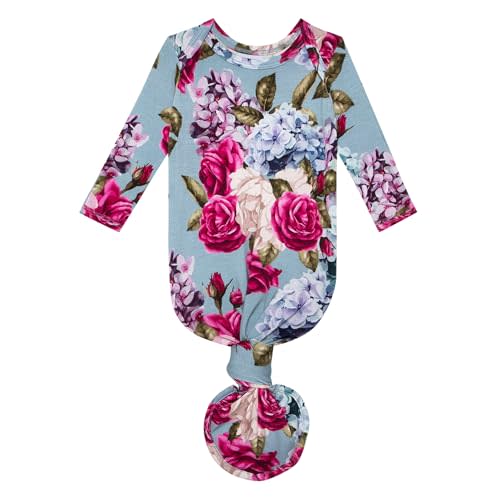 Posh Peanut Knotted Newborn Gown - Newborn Gowns For Girls 0-3 Months