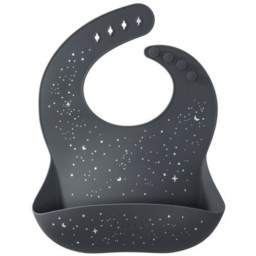 Baby Silicone Bib (Magical Dark Grey)