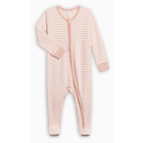 Peyton Zipper Sleeper - Ballet Stripe - NB