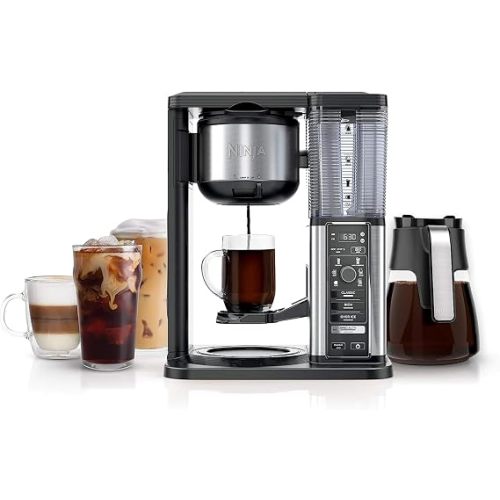 Ninja Specialty Coffee Maker | Includes 10-Cup Carafe, Fold-Away Frother, Permanent Filter & Removable, Dishwasher Safe Reservoir | 6 Brew Styles, 8 Cup to Travel Mug to Pot Sizes | Black | CM401