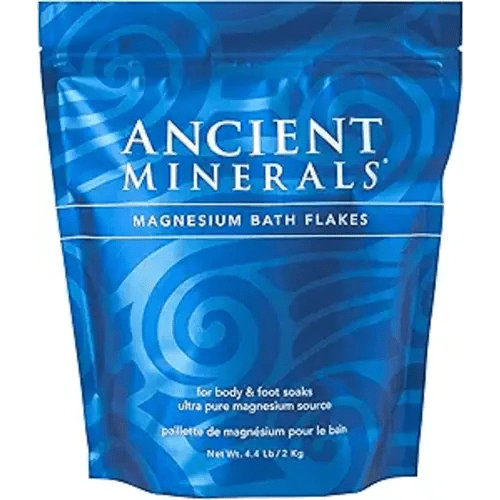 Ancient Minerals Magnesium Bath Flakes - Bathing Alternative to Epsom Salt - Soak in Natural Salts - High-Absorption Efficiency for Relaxation, Wellness & Muscle Relief (4 .4 lb)