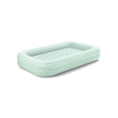 Intex Kids' 10" Toddler Travel Manual Pump Air Mattress - Light Mint Green: Inflatable Bed for Indoor/Outdoor Use