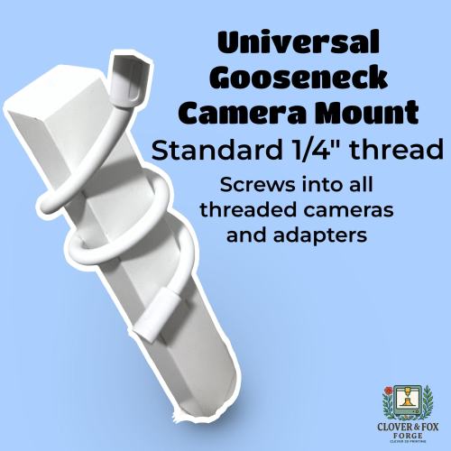 Universal Baby Monitor Mount | Flexible Gooseneck Holder | Standard 1/4 Inch Thread | Screw-On Stand