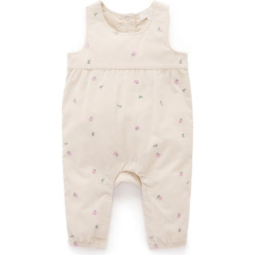 Embroidered Corduroy Romper, 0-3M