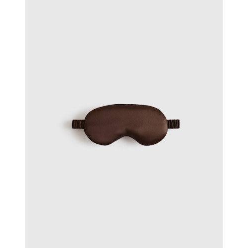 100% Mulberry Silk Beauty Sleep Mask in Espresso