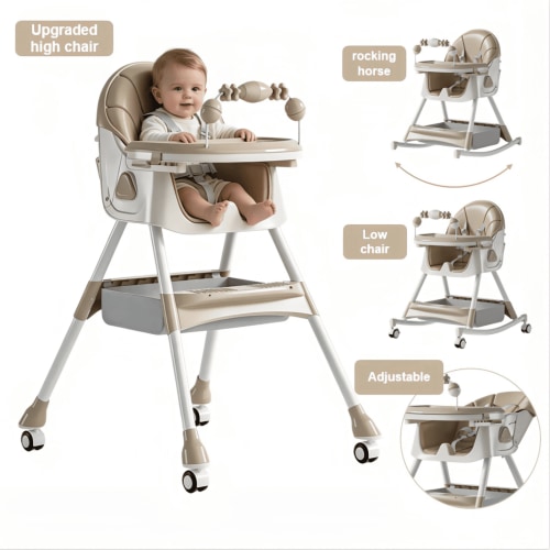 YOUYOVE 8-in-1 Convertible Baby High Chair for Babies and Toddlers, Baby Feeding Chair for Infant